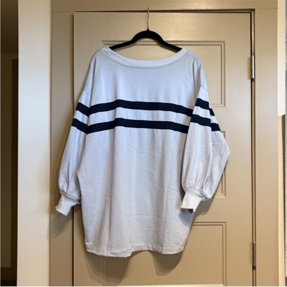 Free People Movement Post Up Layer Top in Ice Grey Blue FP Pullover - Picture 7 of 7